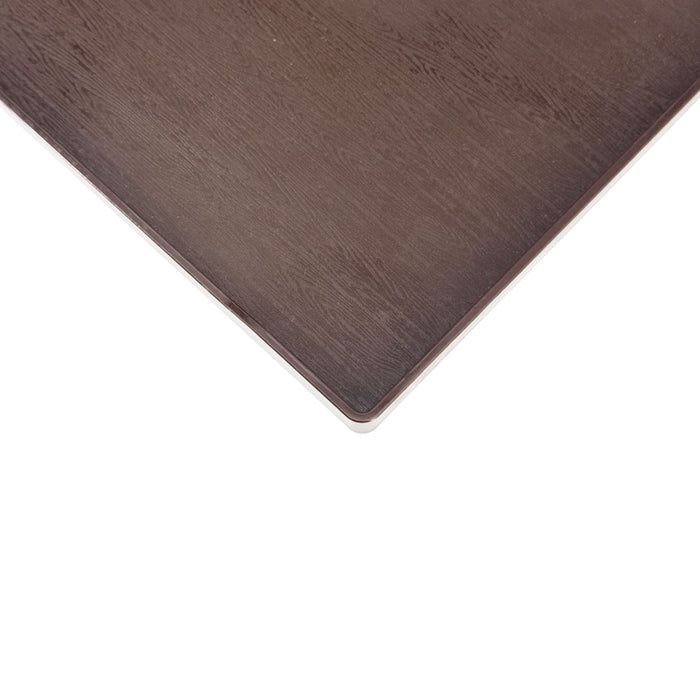 15 1/2" x 11" Wood Grain Stackable Plastic Tray