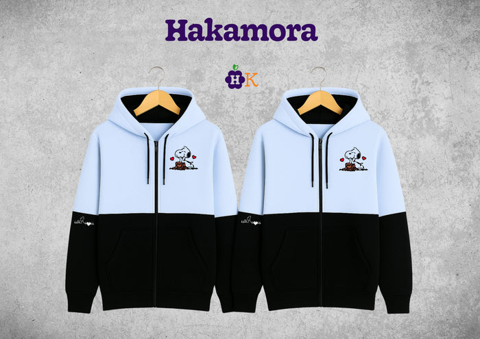Buso Pareja blanco x negro Snopy Chaqueta