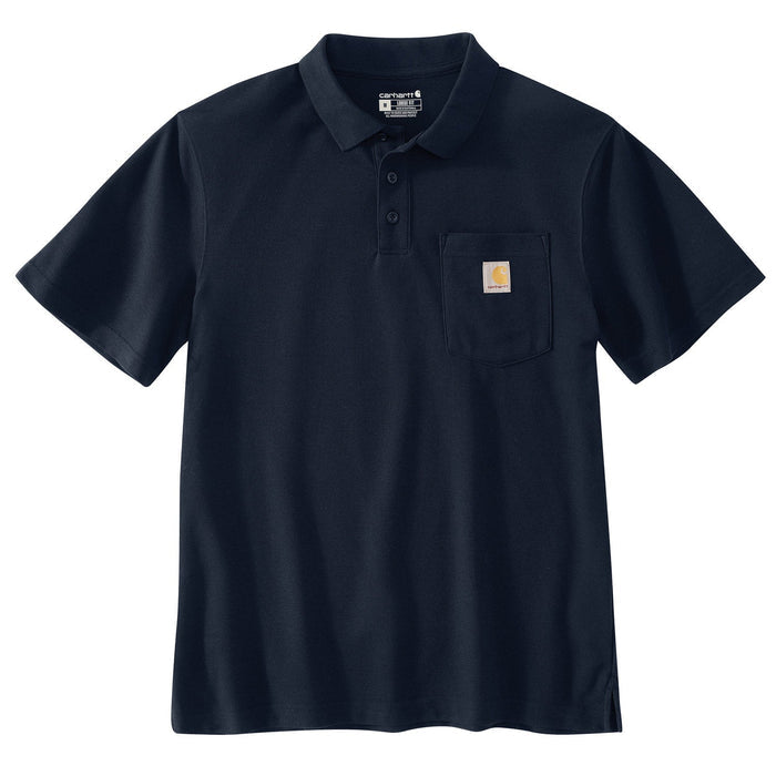 Carhartt Men's Loose Fit Midweight Pocket Short Sleeve Polo Shirt Work Shirts Carhartt Navy 2XL Reg