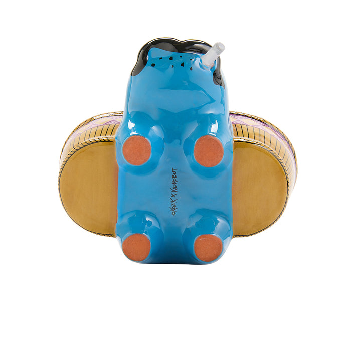 Labbit Chia Pet Smorkin’ Labbit Blue Edition by Frank Kozik, 5-inch limited edition chia pet with vibrant blue design.