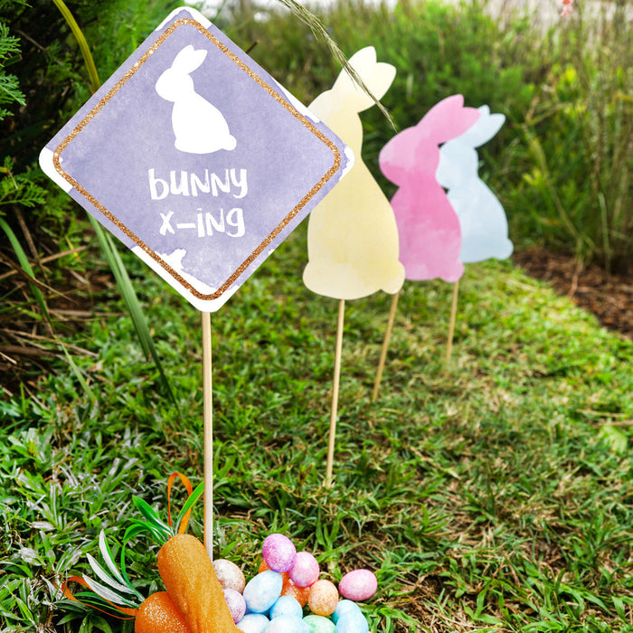 Easter Egg Hunt Bunny X-ing Sign
