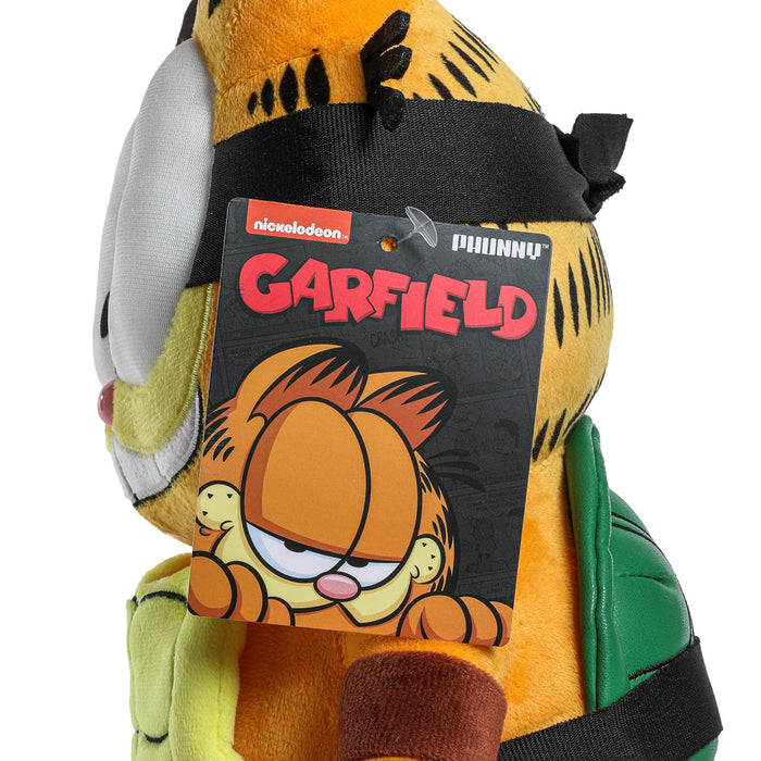 13-inch Garfield x Teenage Mutant Ninja Turtles Garfello plush featuring Garfield and Turtles characters in soft, detailed fabric.