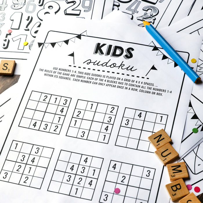 Kids Maths Activity Sheets | Numbers Activity Sheets | Kids Sudoku