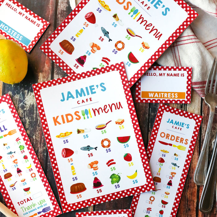 Printable Pretend Play Restaurant