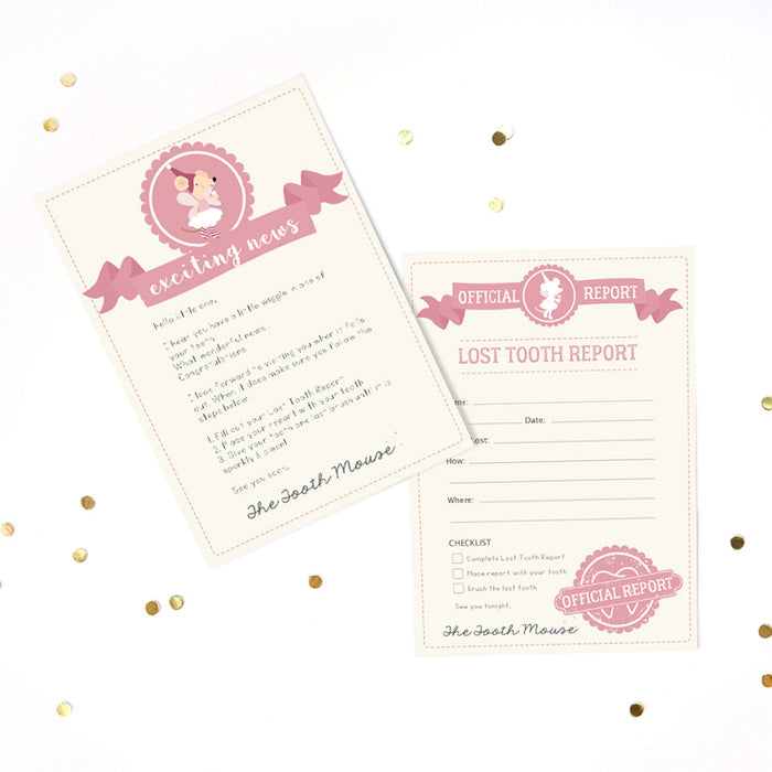 Tooth Mouse letter and lost tooth report