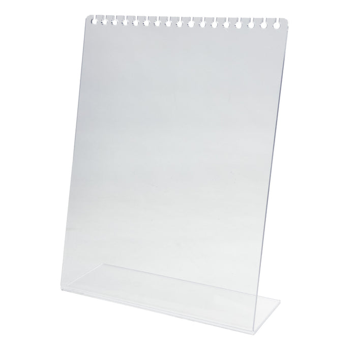 10 1/4" x 7 7/8" Clear Acrylic Necklace Display Stand with 17 Notches