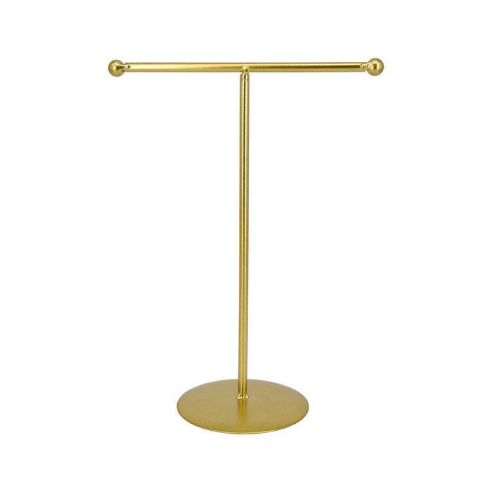 10" Gold Metal T-Bar Necklace Jewelry Display Stand