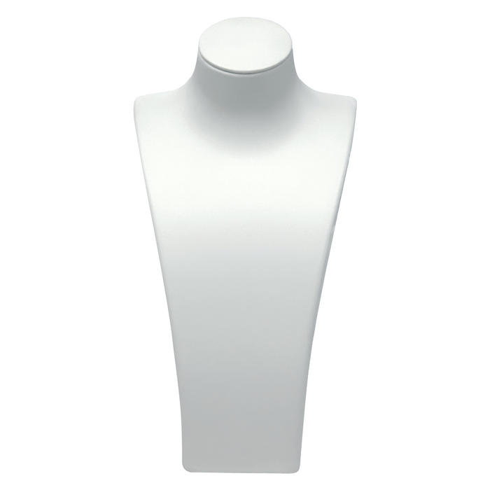 10" White Polypropylene Ultra-Durable Necklace Bust Display