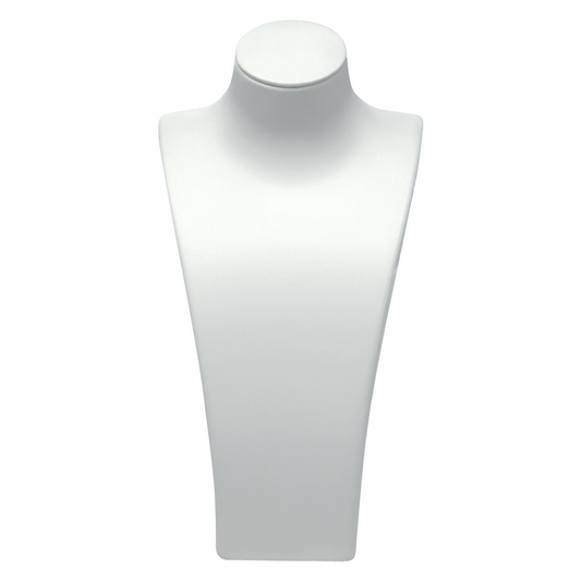 10" White Polypropylene Ultra-Durable Necklace Bust Display