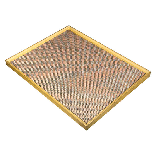 19 3/4" x 15" MDF Wood Display Tray with Plastic Mat