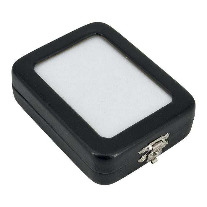 2" x 2 3/4" Black Leatherette Gemstone Box