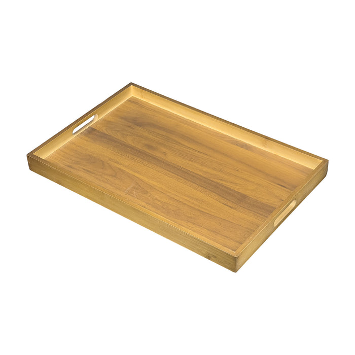 20 1/2" x 13 3/8" Large MDF Wood Serving Tray with Handles