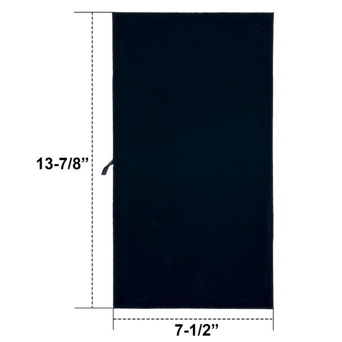 (20-Pack) 13 7/8" x 7 1/2" Black Jewelry Display Pad Tray Insert