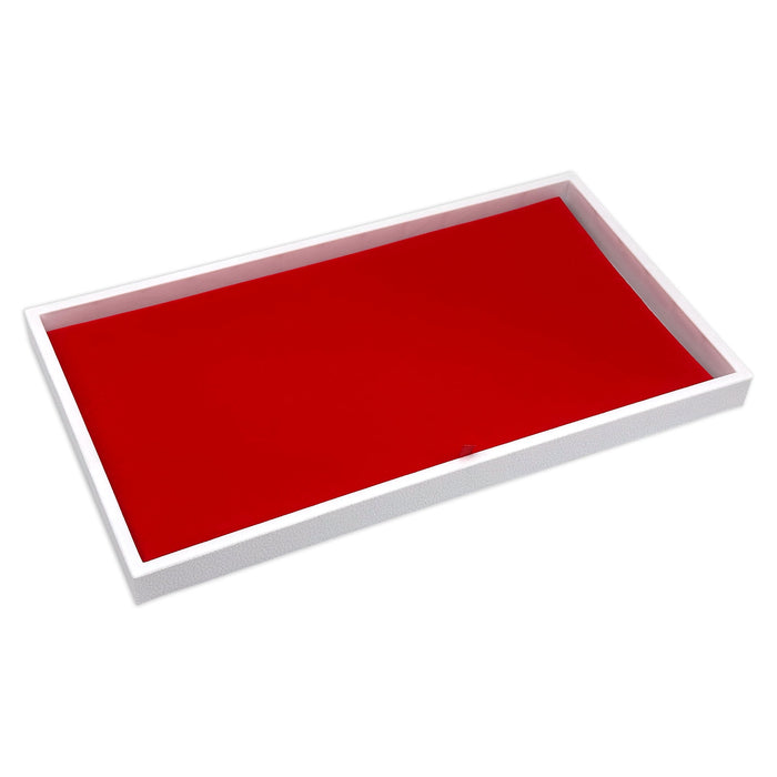 (20-Pack) 13 7/8" x 7 1/2" Red Jewelry Display Pad Tray Insert