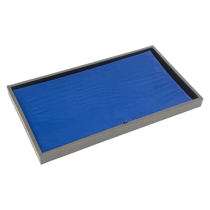 (20-Pack) 13 7/8" x 7 1/2" Royal Blue Jewelry Display Pad Tray Insert