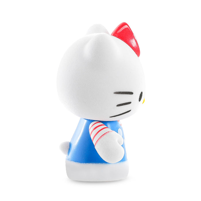 Hello Kitty NYC 3-inch flocked vinyl art figure by Sesame Street, limited edition mini collectible with detailed design.