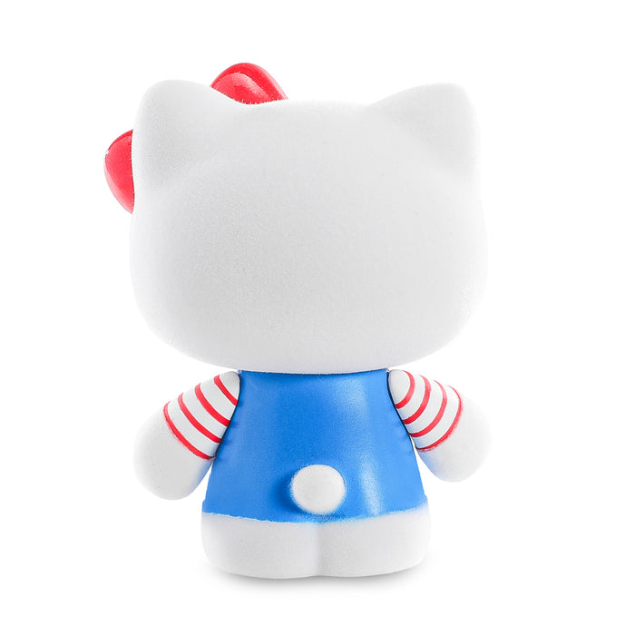 Hello Kitty NYC 3-inch flocked vinyl art figure by Sesame Street, limited edition mini collectible with detailed design.
