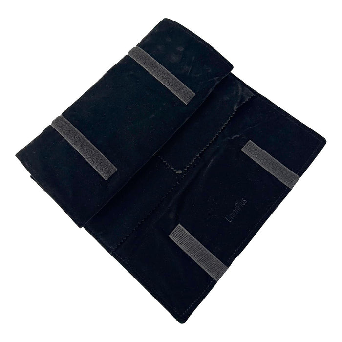22" x 11" Black Velvet Necklace Travel Jewelry Case Roll