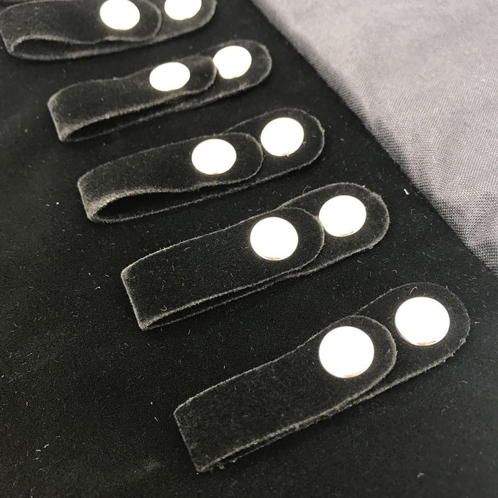 22" x 11" Black Velvet Necklace Travel Jewelry Case Roll