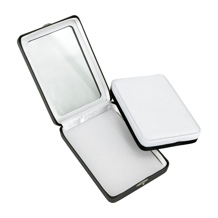 3.3" x 4.9" Black Leatherette Gemstone Box