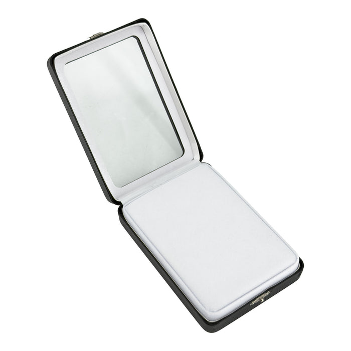 3.3" x 4.9" Black Leatherette Gemstone Box