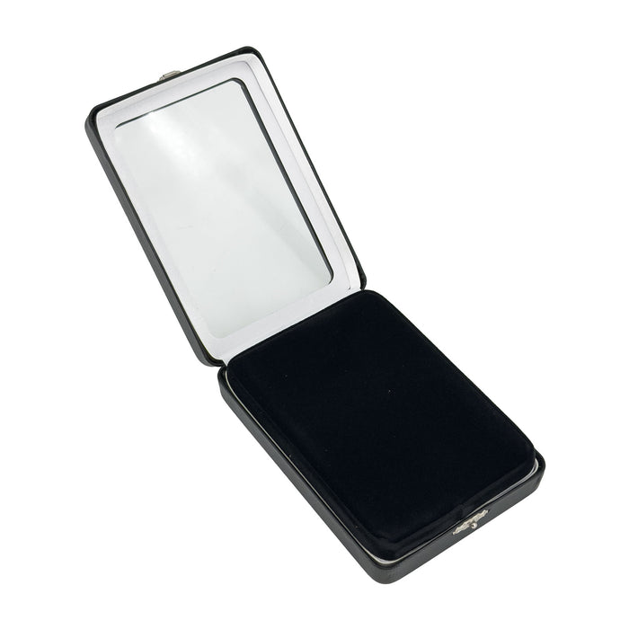3.3" x 4.9" Black Leatherette Gemstone Box