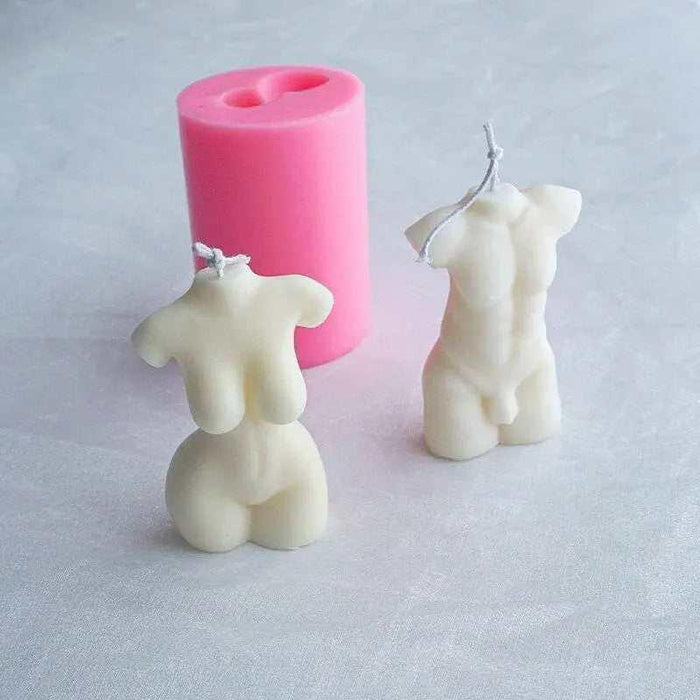3D human torso silicone mold for candles and resin