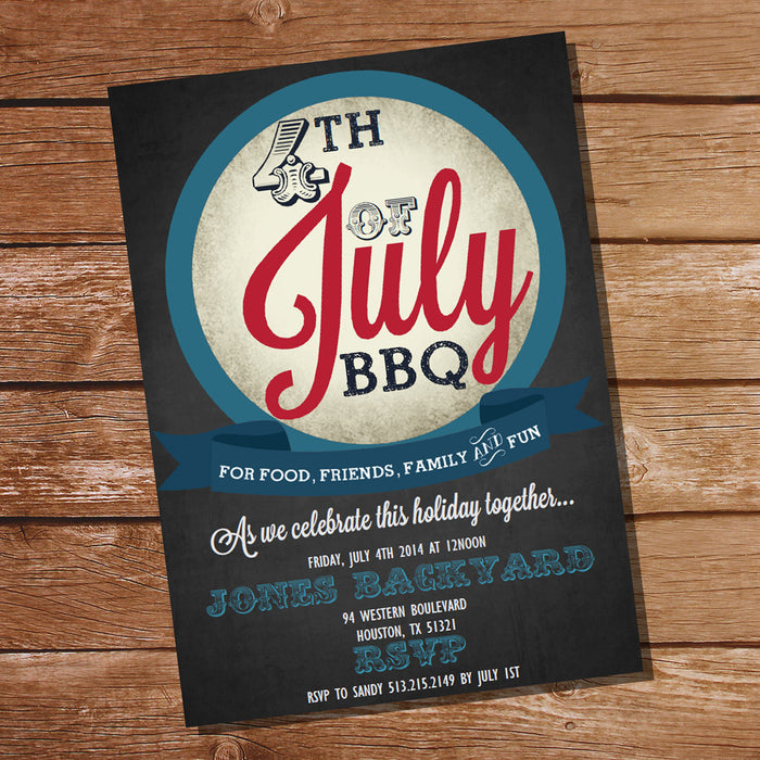 4th of July BBQ Invitation