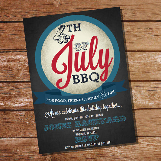 4th of July BBQ Invitation