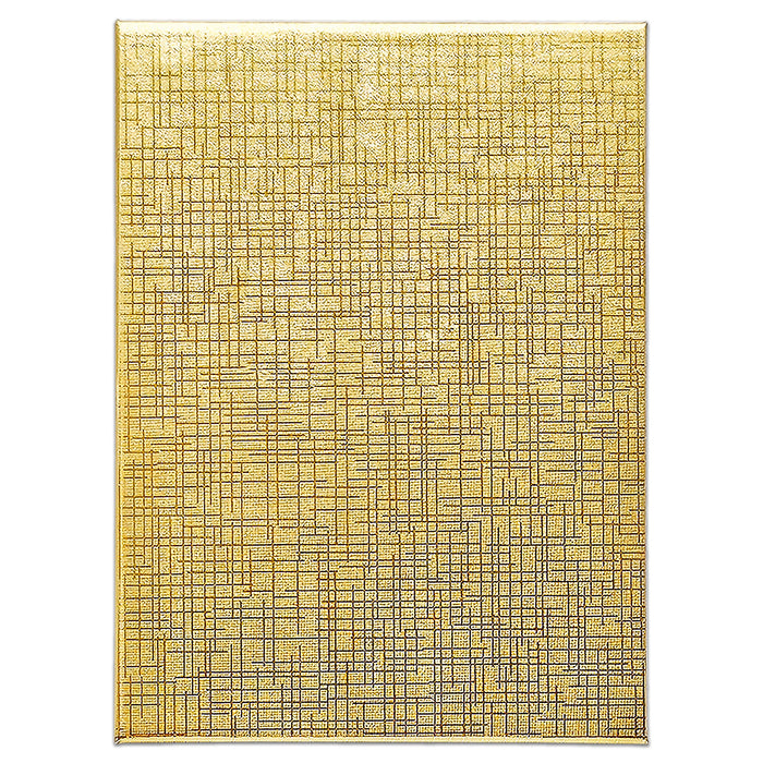 5" x 4" x 1" Gold Linen Pattern Cotton Filled Paper Box