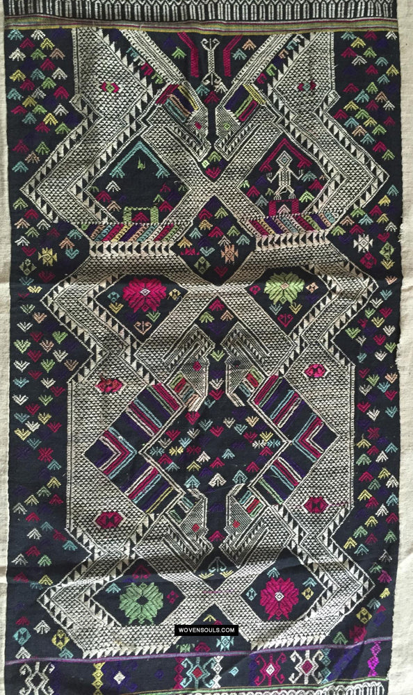 5005 SOLD Vintage Laotian Textile with Human Figure - Rare