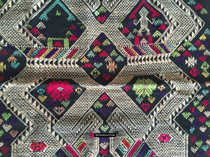 5005 SOLD Vintage Laotian Textile with Human Figure - Rare