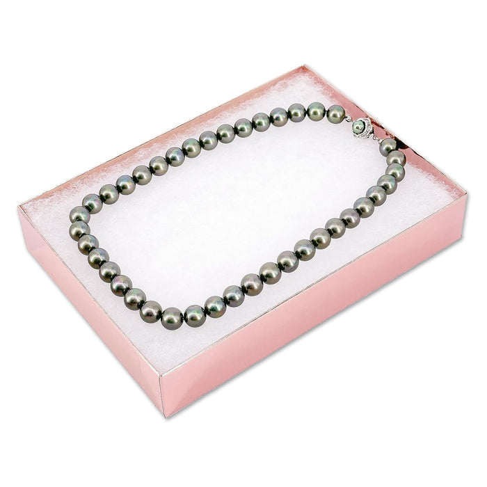8 1/8" x 5 5/8" x 1 3/8" Metallic Rose Gold Cotton Filled Paper Box