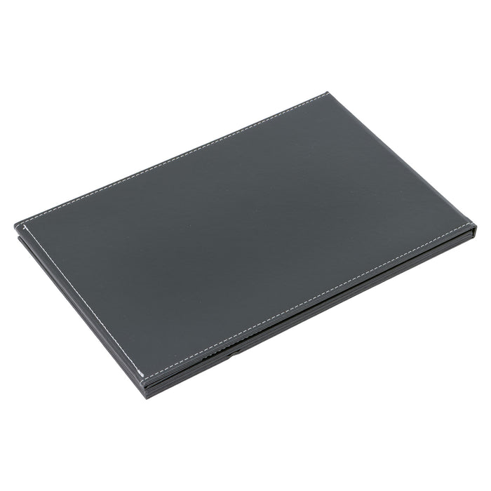8" x 12" Black PU Leather Folding Collapsible Mirror