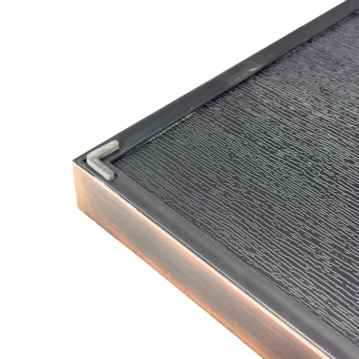 9 3/8" x 9 3/8" Wood Grain Texture Plastic Tray with Handles
