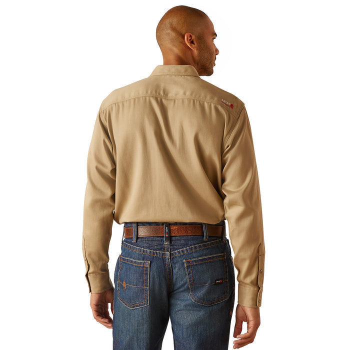 Ariat Men's FR Solid Classic Fit Snap-Font Work Shirt Work Shirts Ariat