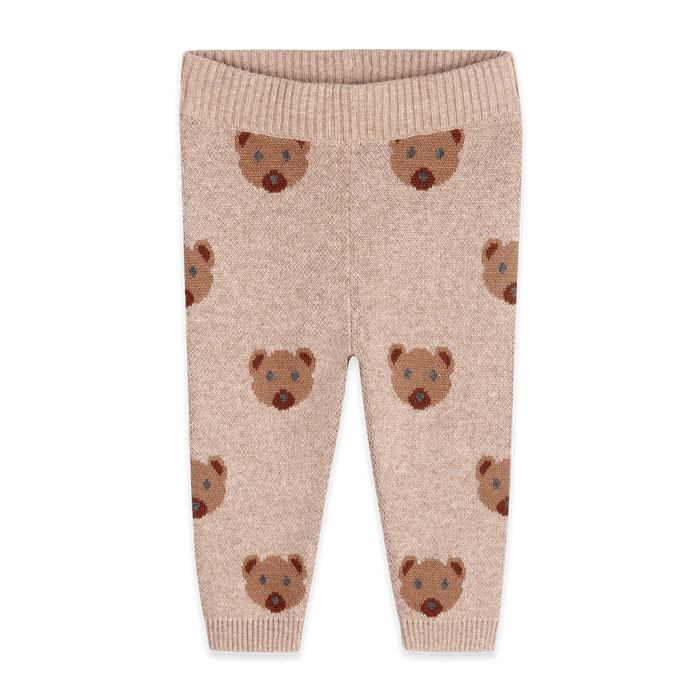 Organic Cotton Bear Knit Baby Pullover and Pant Set, Pants