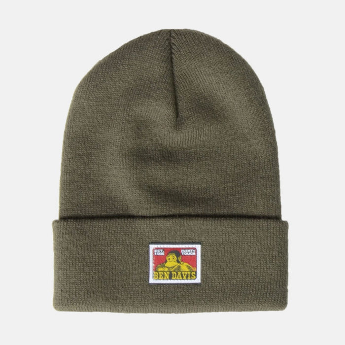 Ben Davis Logo Patch Beanie Hats & Caps Ben Davis Moss OS