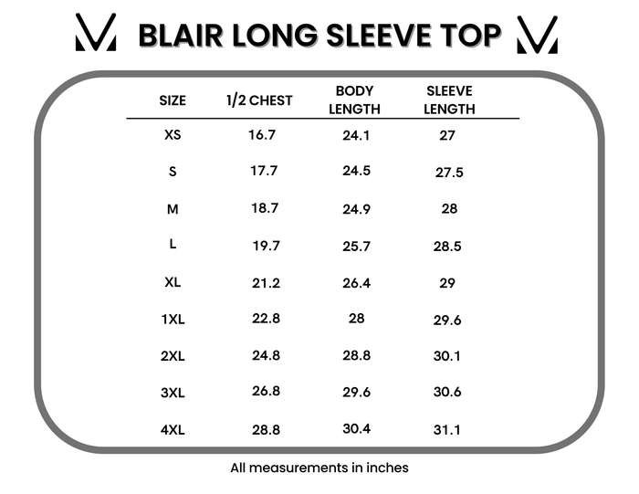 Blair Long Sleeve Top - Blushwood Floral