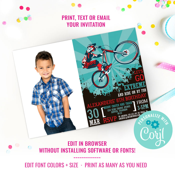 BMX Bike Party Invitation