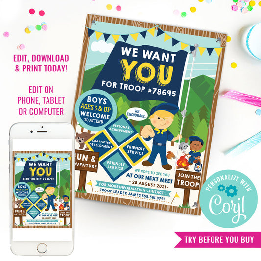 Boy Scouts Recruitment Flyer Printable