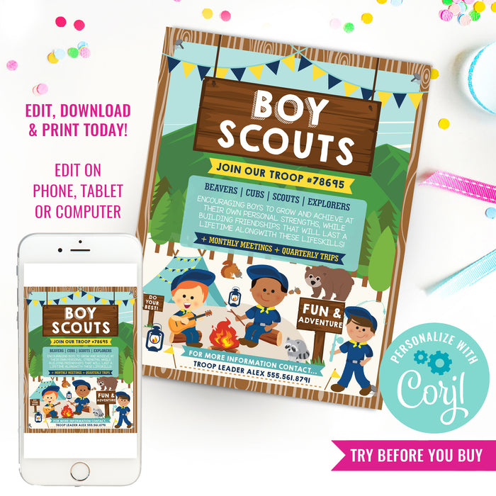 Boy Scouts Recruitment Flyer Printable