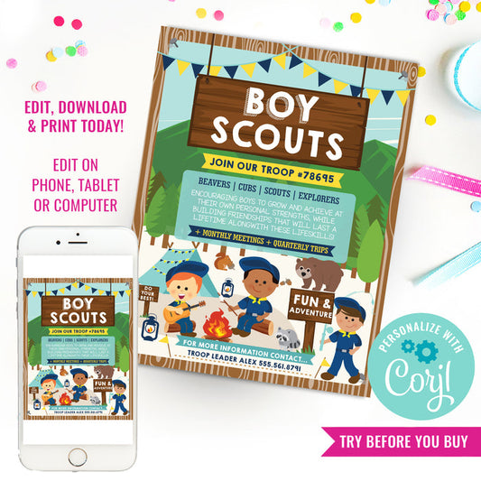Boy Scouts Recruitment Flyer Printable