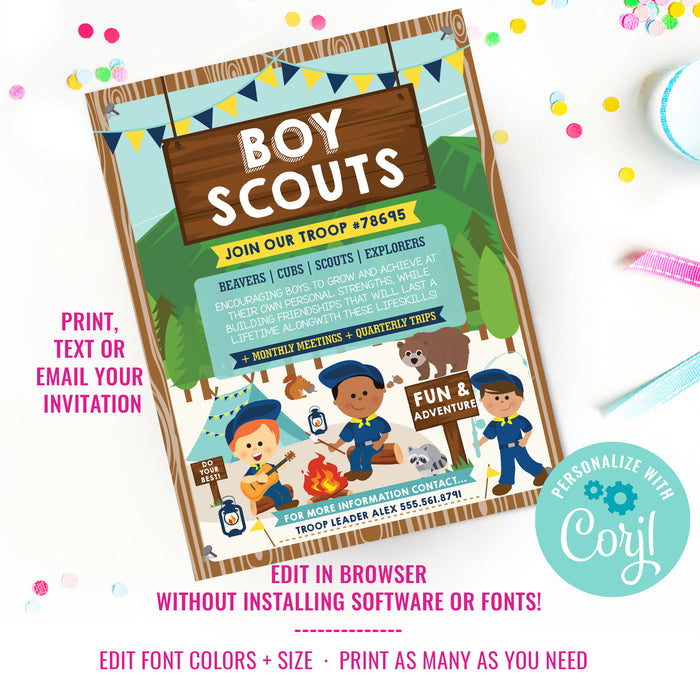 Boy Scouts Recruitment Poster Printable
