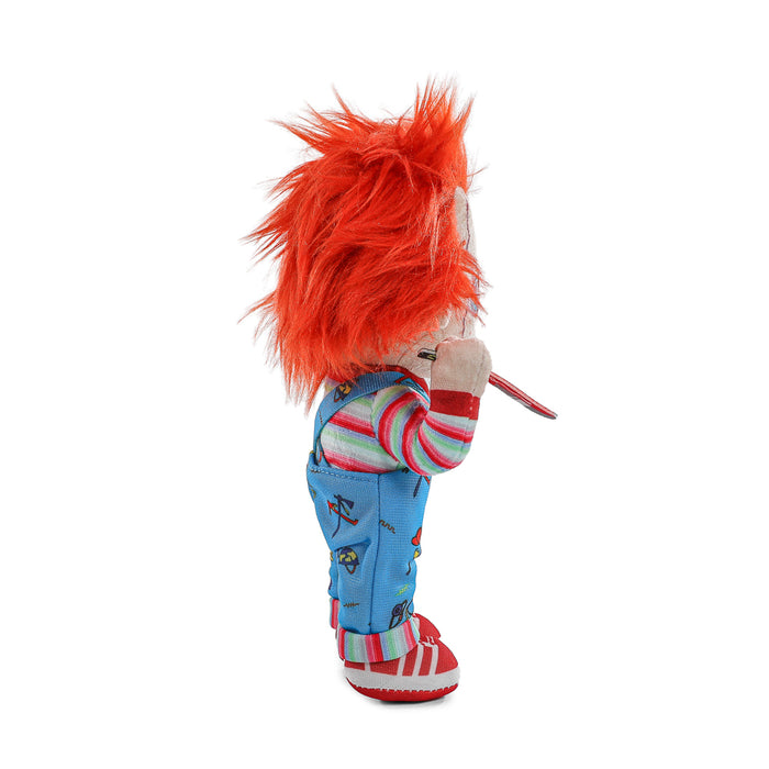 Bride of Chucky Evil Chucky Phunny plush doll standing in box, featuring Chucky from the Bride of Chucky horror film.