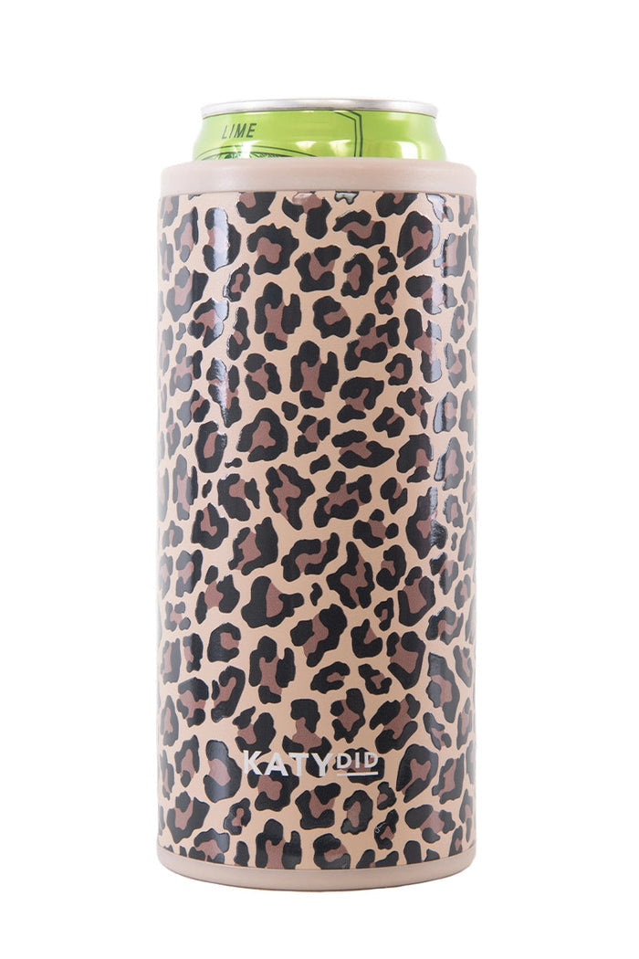 Brown Leopard Slim Can Sleeve // SHIPS IN 1-2 WEEKS
