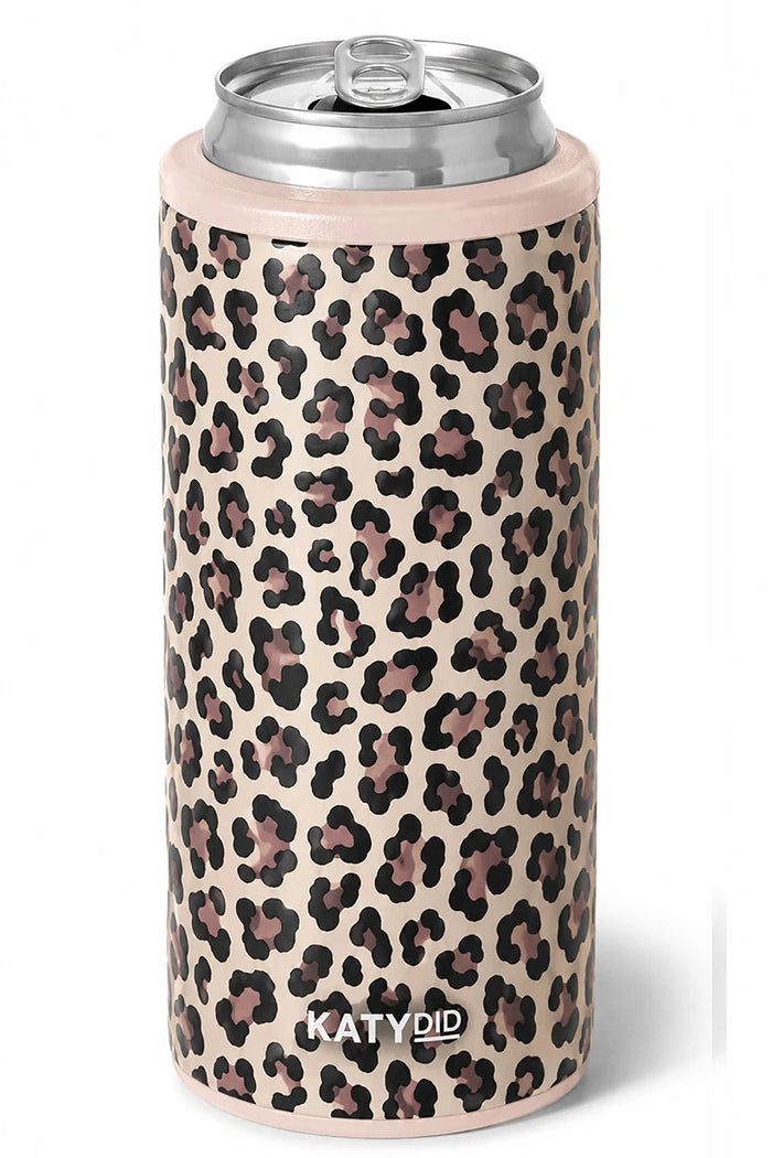 Brown Leopard Slim Can Sleeve // SHIPS IN 1-2 WEEKS