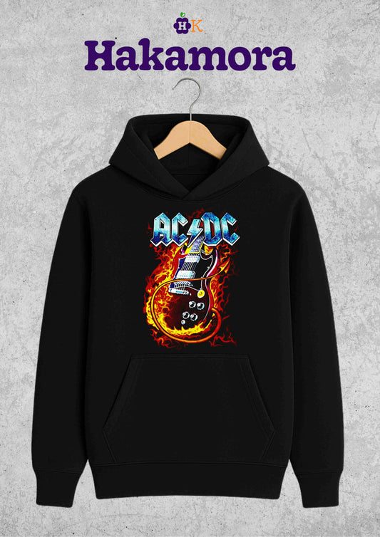 Buso hoodie capotero AC/DC Guitarra