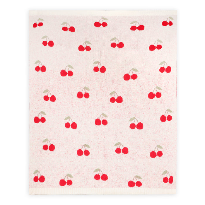 Cherry Organic Cotton Baby Blanket