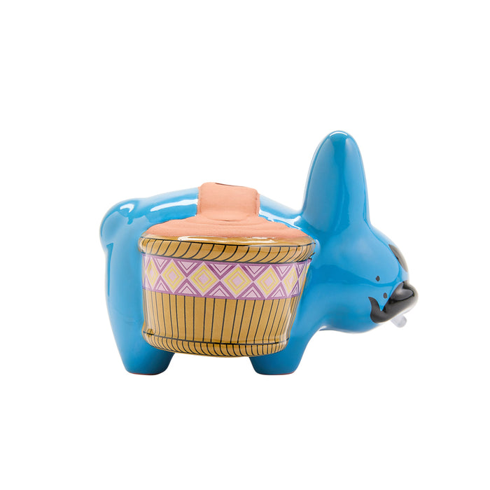 Chia Pet Smorkin’ Labbit figure by Labbit, featuring a blue, smoking-themed design with chia seed sprouting on a 5-inch figure.